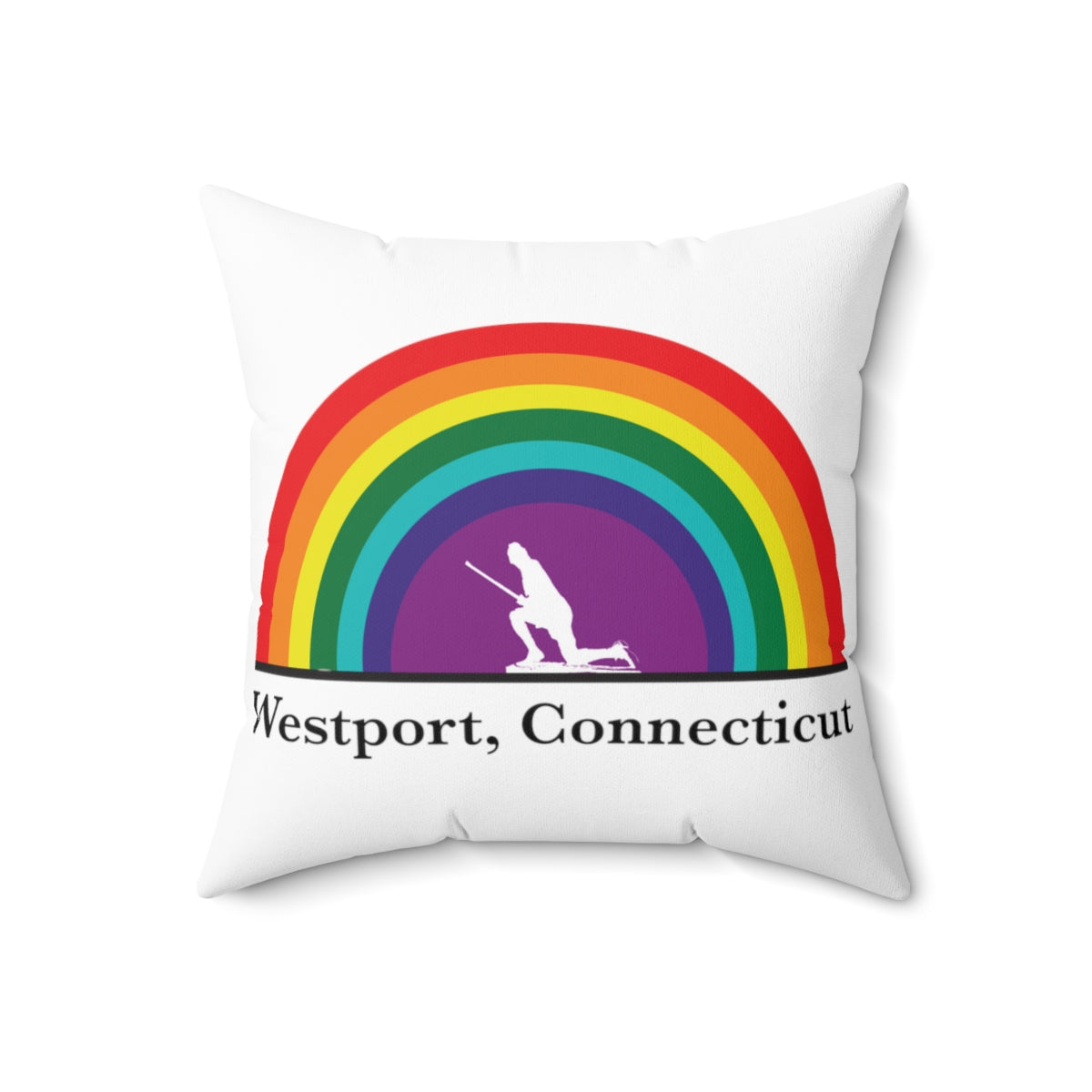 Minuteman Rainbow Spun Polyester Square Pillow