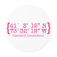Stamford Coordinates Round Vinyl Stickers