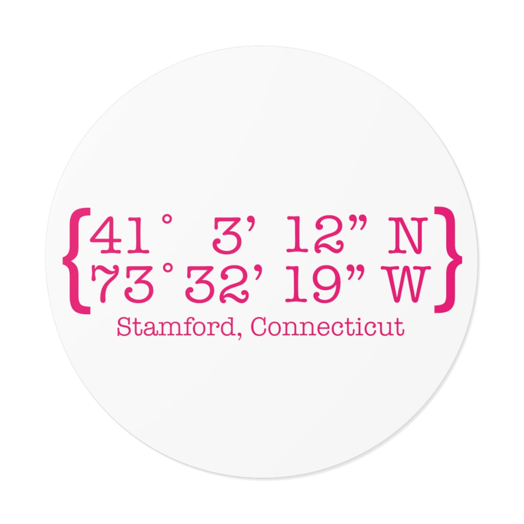 Stamford Coordinates Round Vinyl Stickers