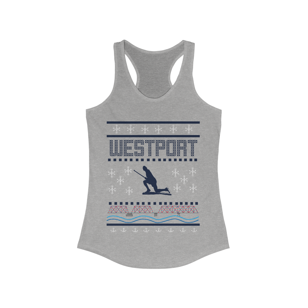 westport ct / connecticut ugly christmas sweater tank top 