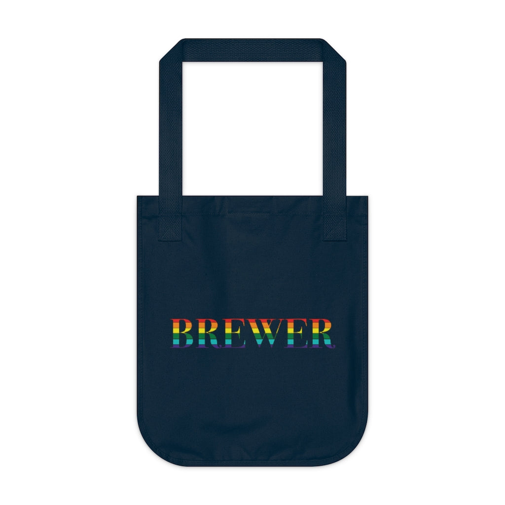 Brewer Rainbow Organic Canvas Tote Bag