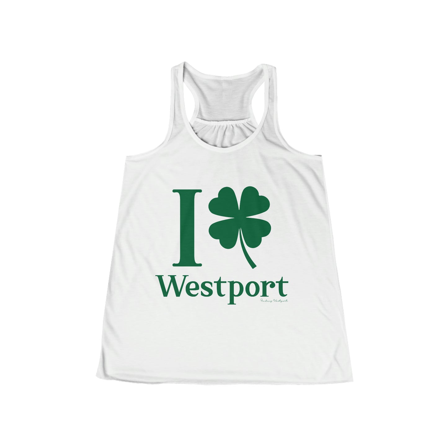 westport connecticut st . patricks day tank top shirt, i clover westport 