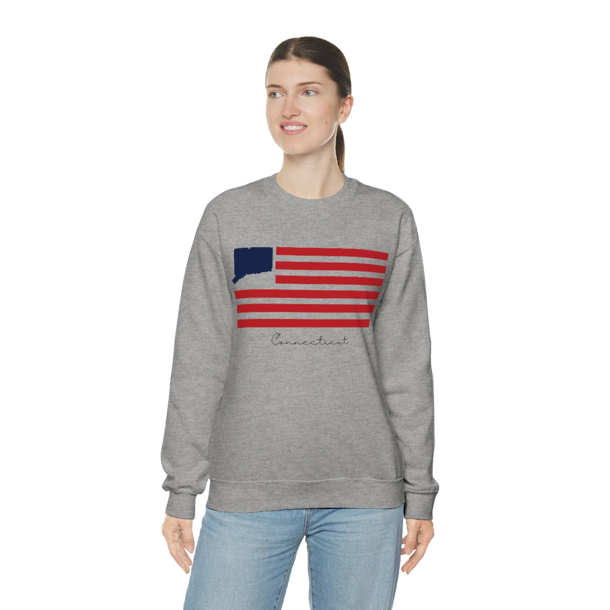 Connecticut Flag Unisex Heavy Blend™ Crewneck Sweatshirt