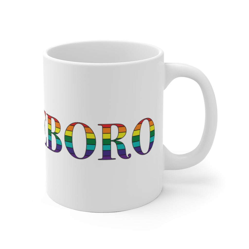 Battleboro Rainbow White Ceramic Mug