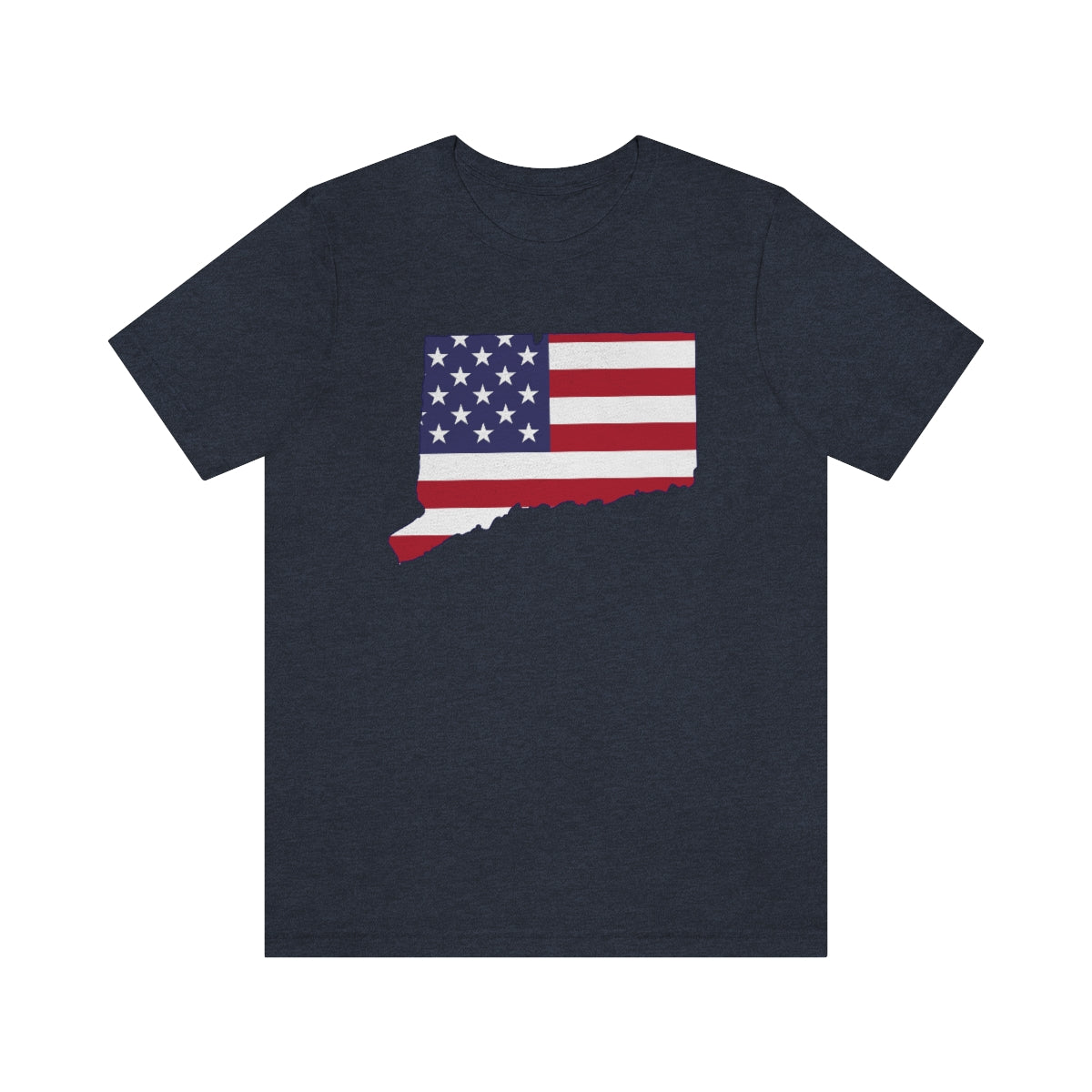 Connecticut American Flag Unisex Jersey Short Sleeve Tee