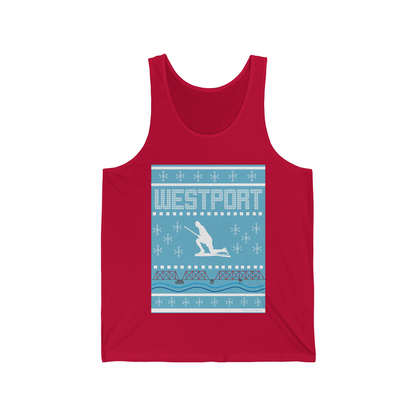 westport ct / connecticut ugly christmas sweater unisex tank top shirt 