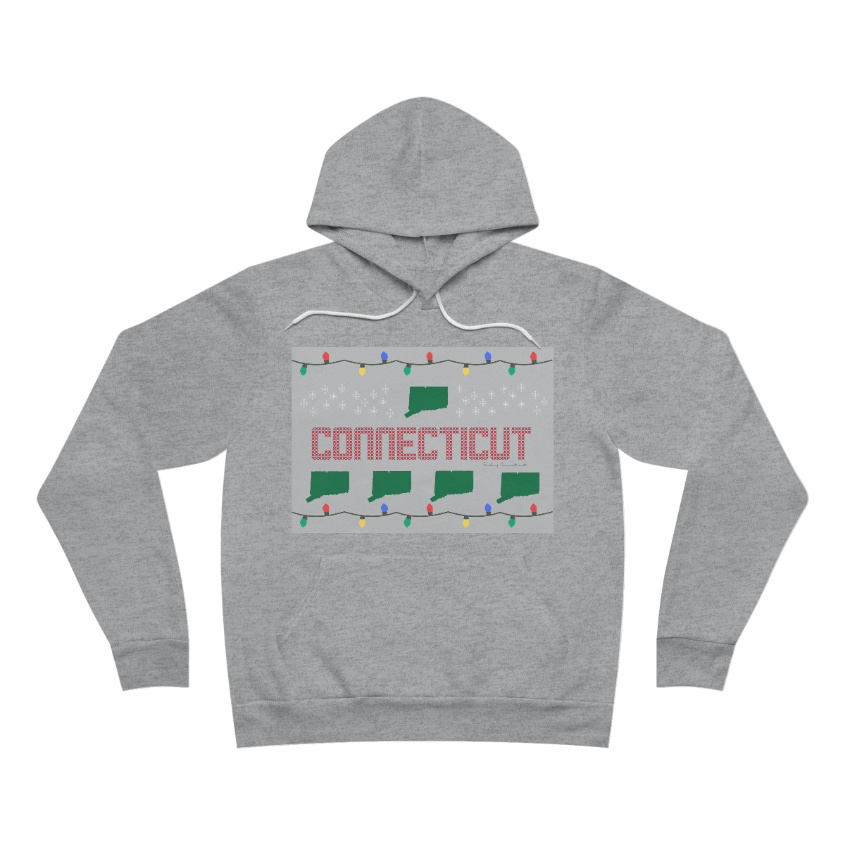 connecticut ugly holiday hooded sweatshirt hoodie