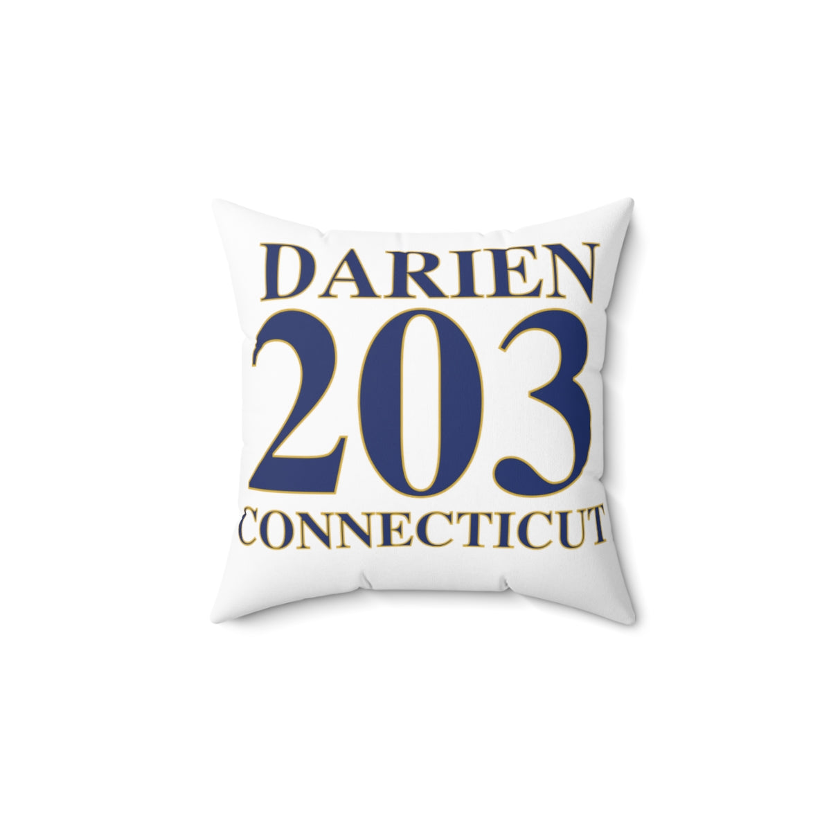 Darien 203 Connecticut Spun Polyester Square Pillow