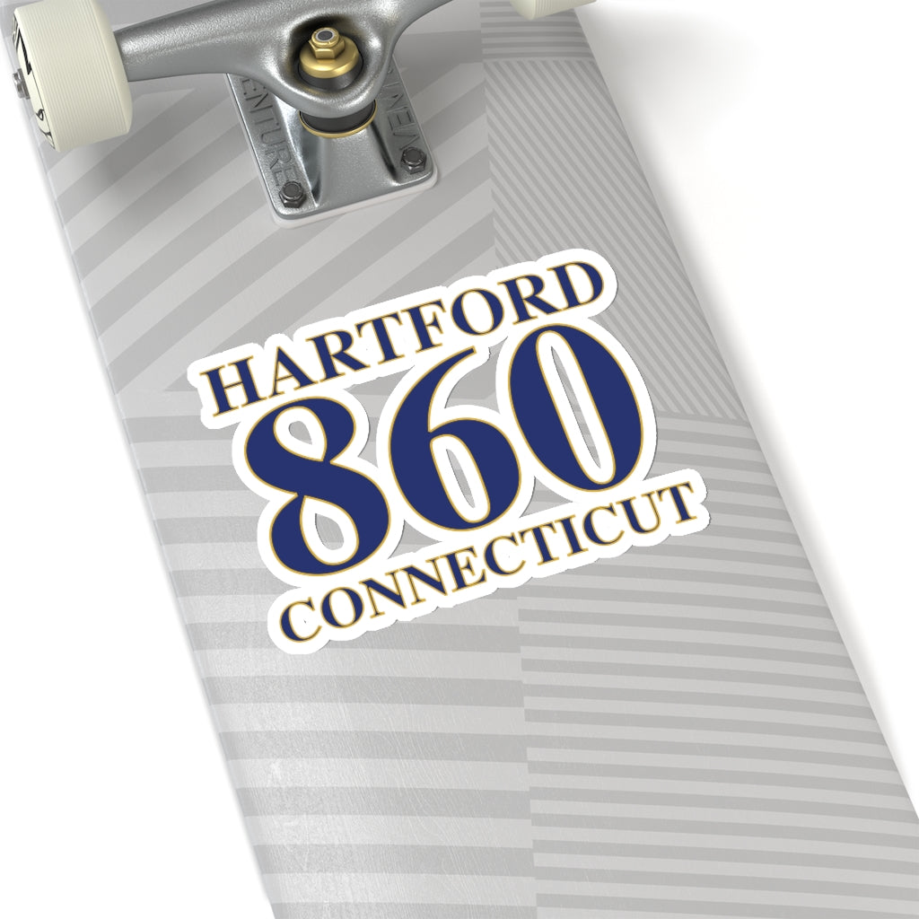 Hartford 860 Connecticut Kiss-Cut Stickers 860 Hartford Collection. Inspired by the Connecticut flag and the 860! Show off for your pride for Connecticut and Hartford!   Proceeds of this collection go to help build Finding Connecticut’s website and brand. • Free USA shipping   Click here to go to our home page 