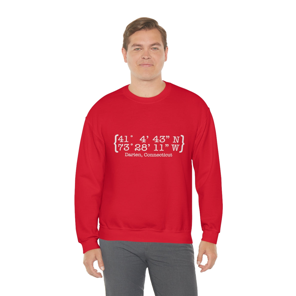 Darien Coordinates Unisex Heavy Blend™ Crewneck Sweatshirt