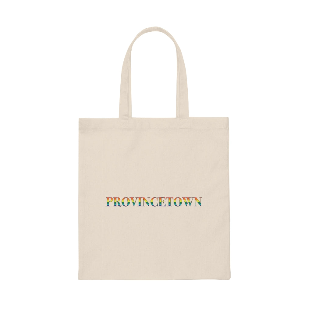 Provincetown Rainbow Canvas Tote Bag