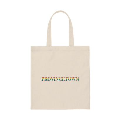 Provincetown Rainbow Canvas Tote Bag