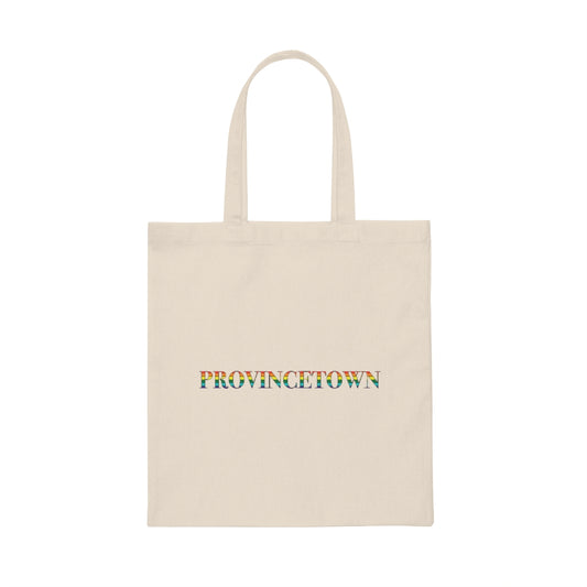 Provincetown Rainbow Canvas Tote Bag