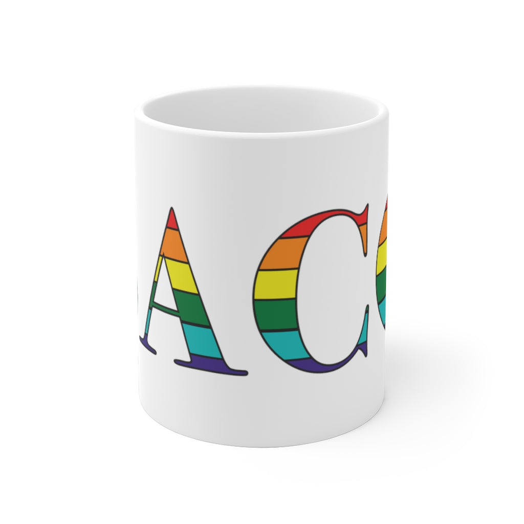 Saco Rainbow White Ceramic Mug