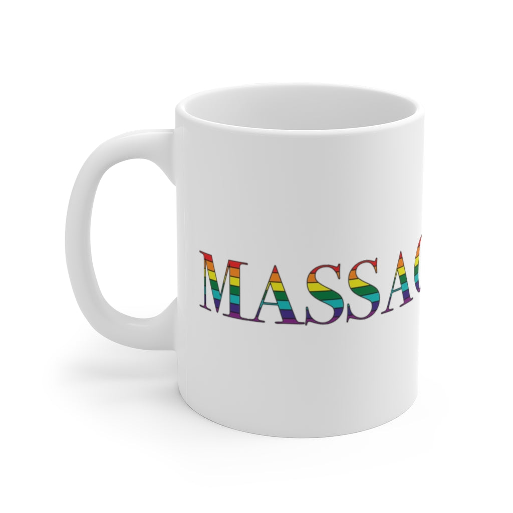 Massachusetts White Ceramic Mug