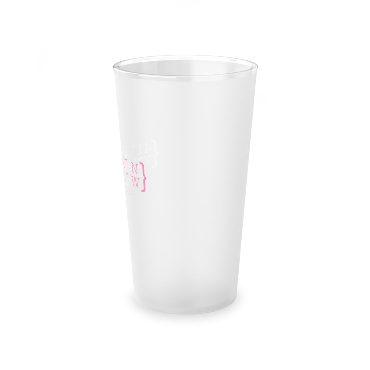 Darien Coordinates Frosted Pint Glass, 16oz