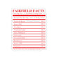 Fairfield Facts Kiss-Cut Stickers