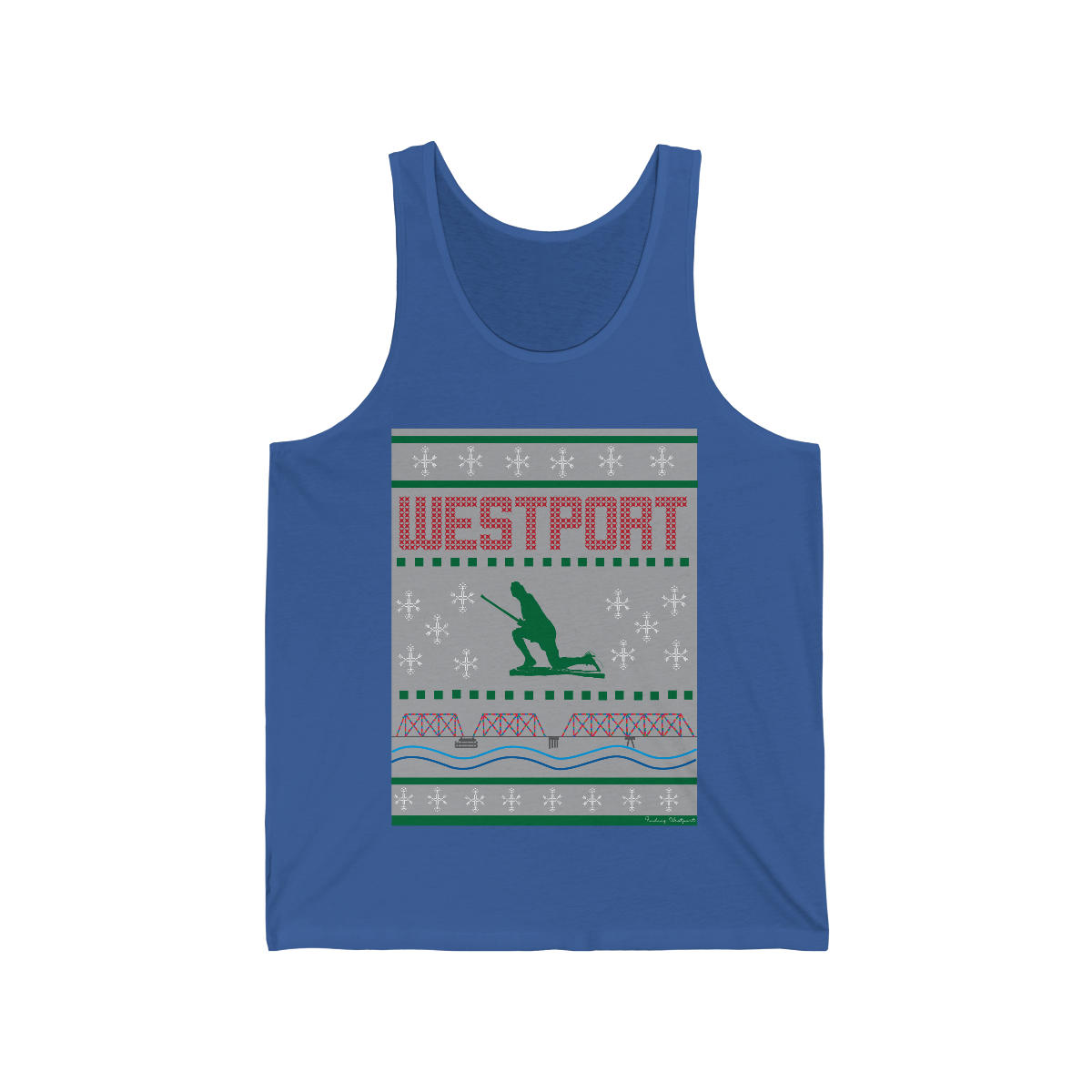 Westport Ugly Holiday Green / Red Unisex Jersey Tank