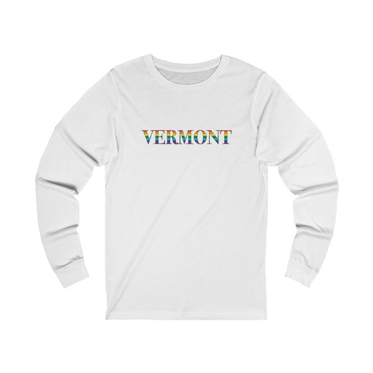 Vermont Rainbow Unisex Jersey Long Sleeve Tee