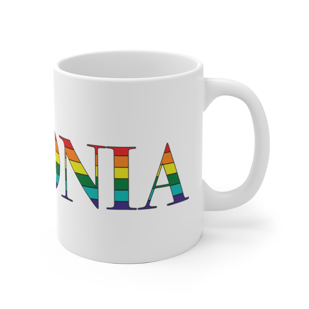 Laconia Rainbow White Ceramic Mug