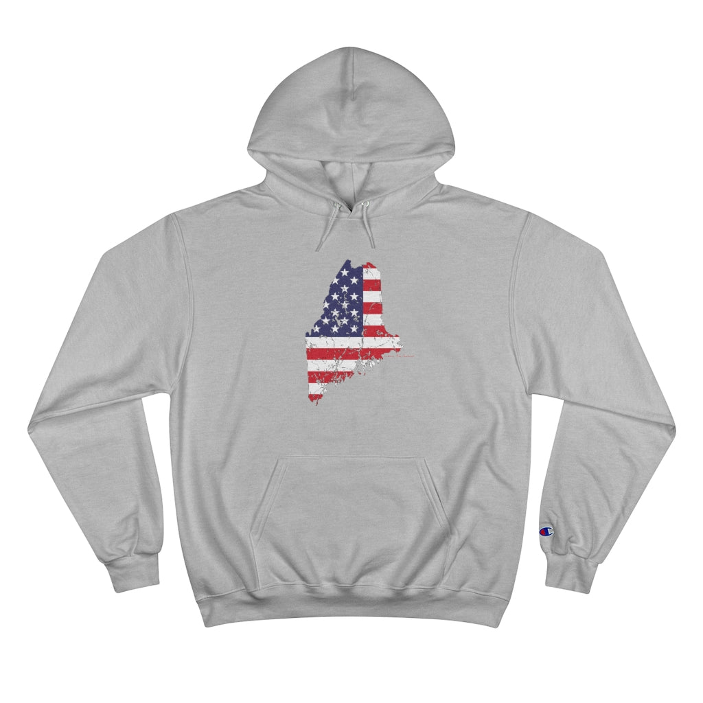 Maine American Flag Champion Hoodie