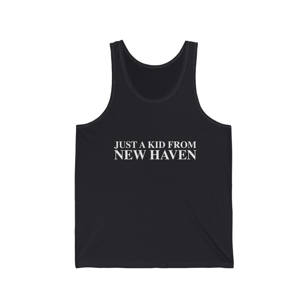 Just a kid from New Haven Unisex Jersey Tank