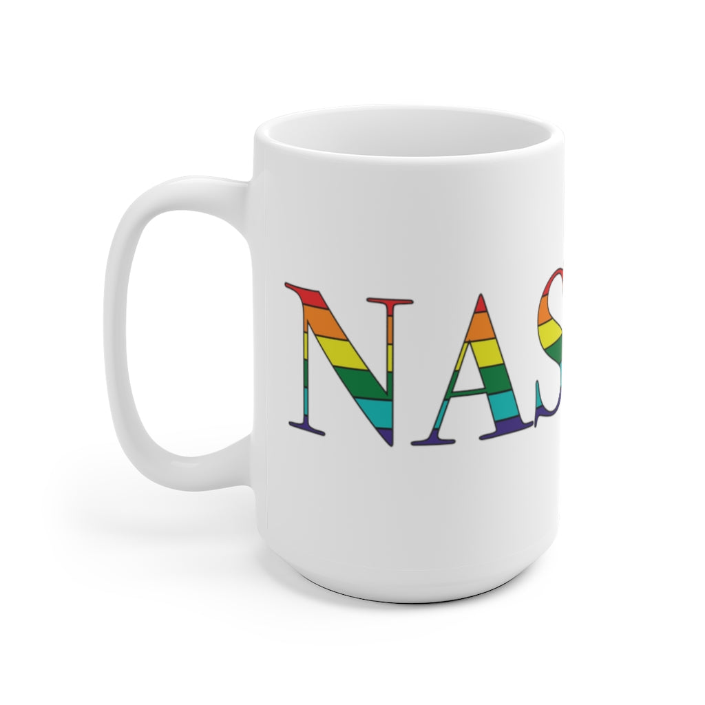 Nashua Rainbow White Ceramic Mug