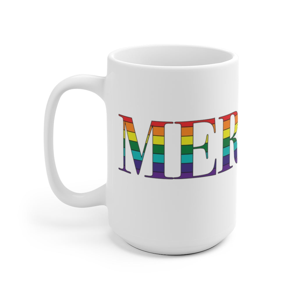 Meriden Rainbow White Ceramic Mug