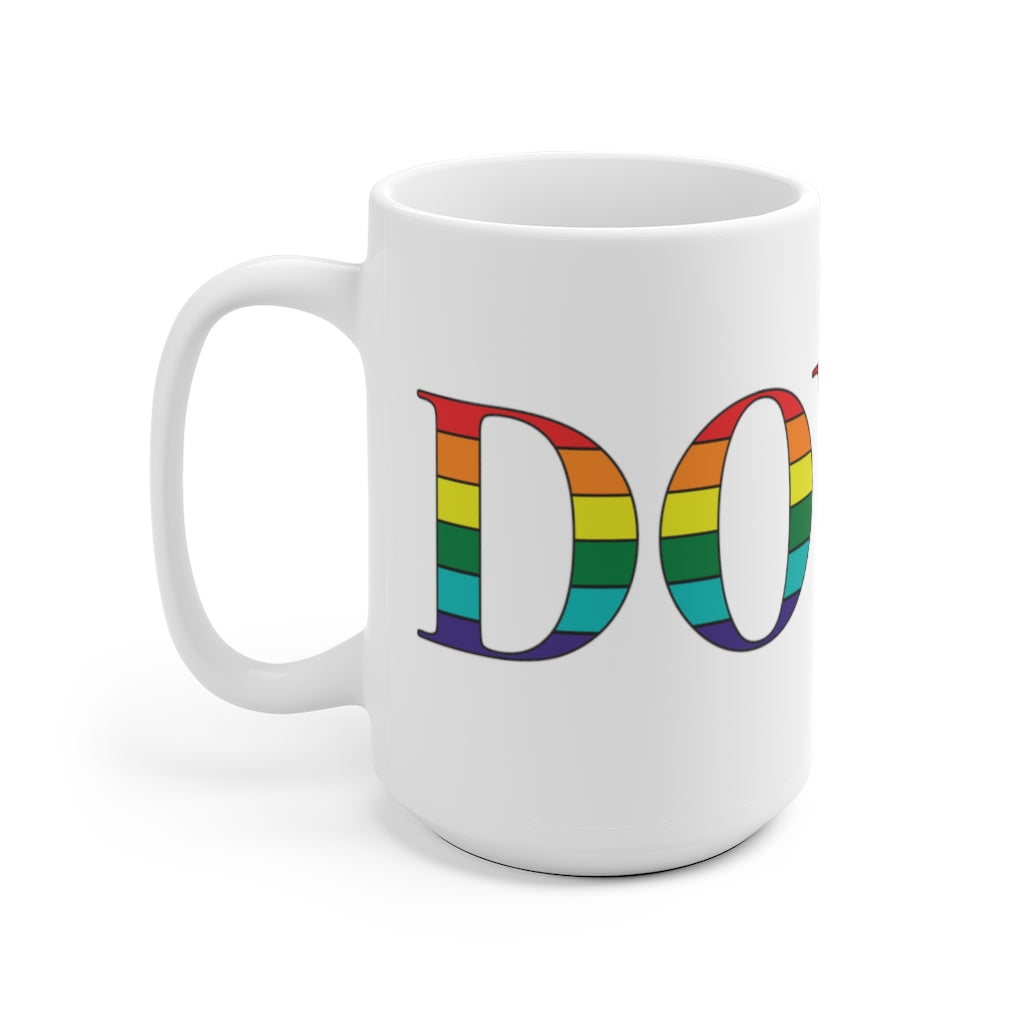 Dover Rainbow White Ceramic Mug