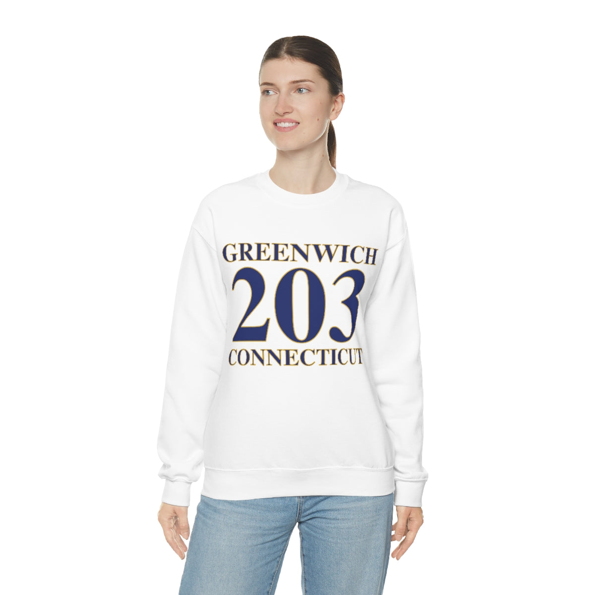 Greenwich 203 Connecticut Unisex Heavy Blend™ Crewneck Sweatshirt