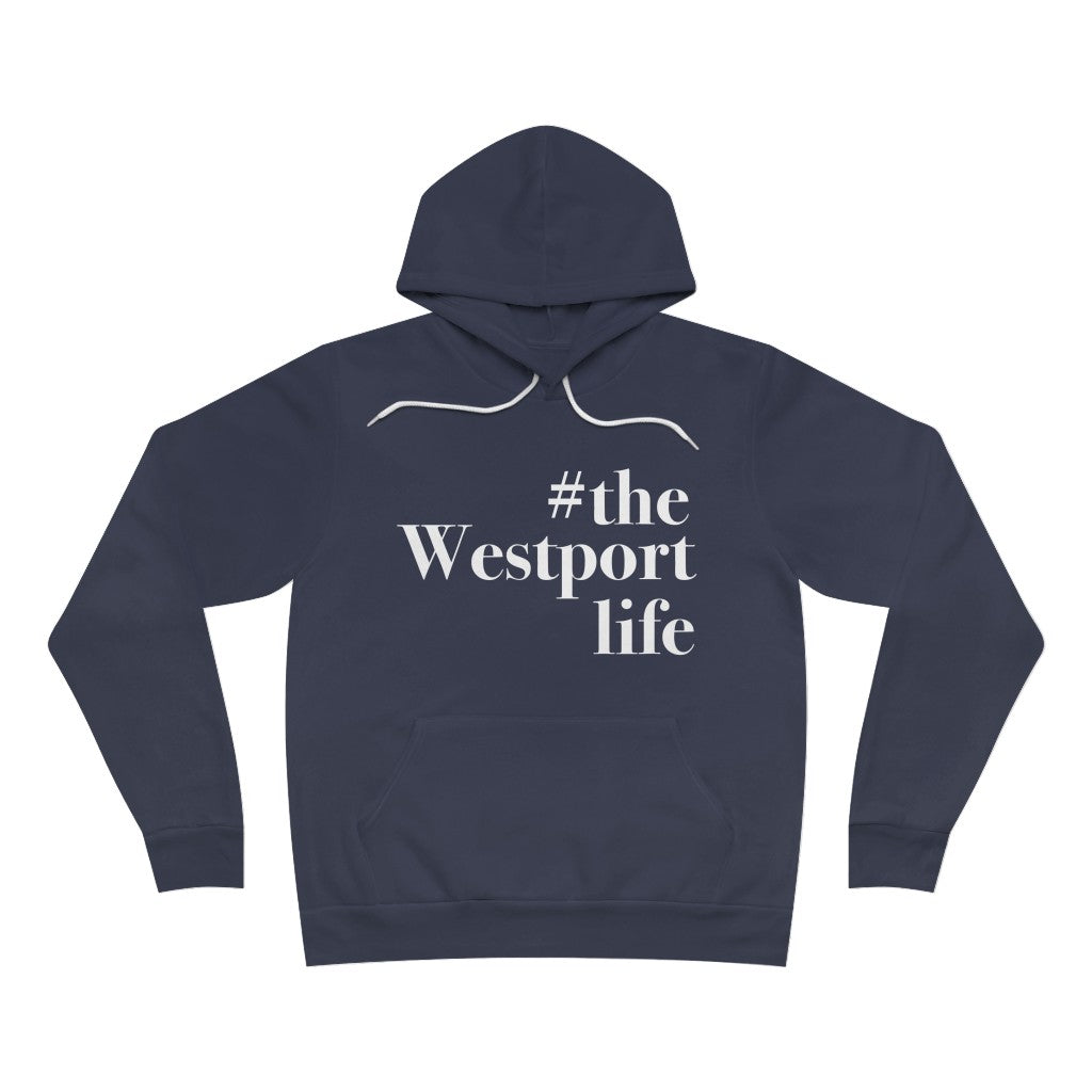 #thewestportlife Unisex Sponge Fleece Pullover Hoodie  Do you live the #thewestportlife? Living the #thewestportlife is a lifestyle and proudly show it off the world that your beach of choice is Compo Beach and you support the local lifestyle.  Free USA shipping on all products.  Proceeds of this collection goes to help grow Finding Westport and Finding Connecticut’s brand.