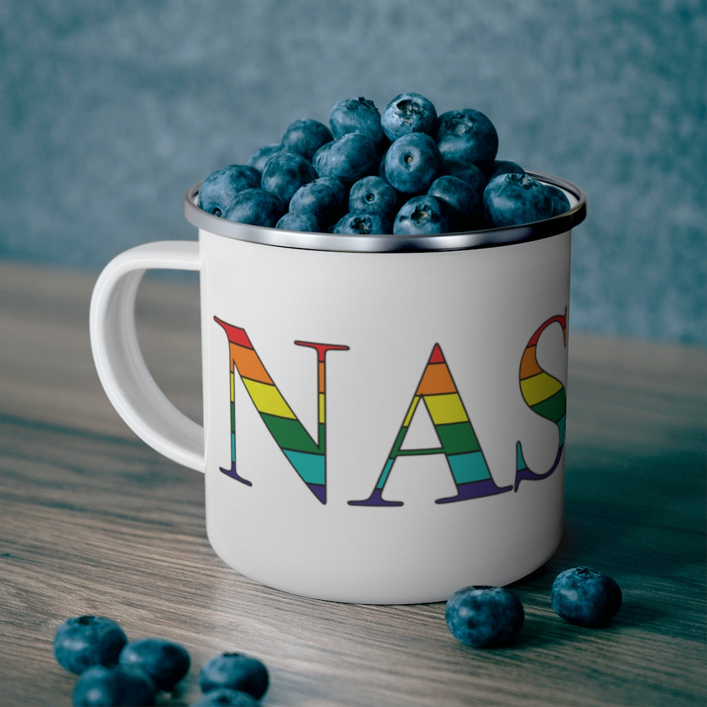 Nashua Rainbow Enamel Camping Mug