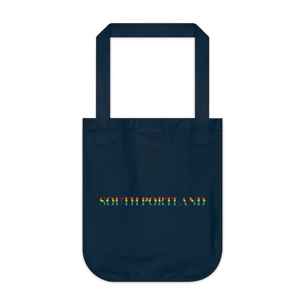 South Portland Rainbow Organic Canvas Tote Bag