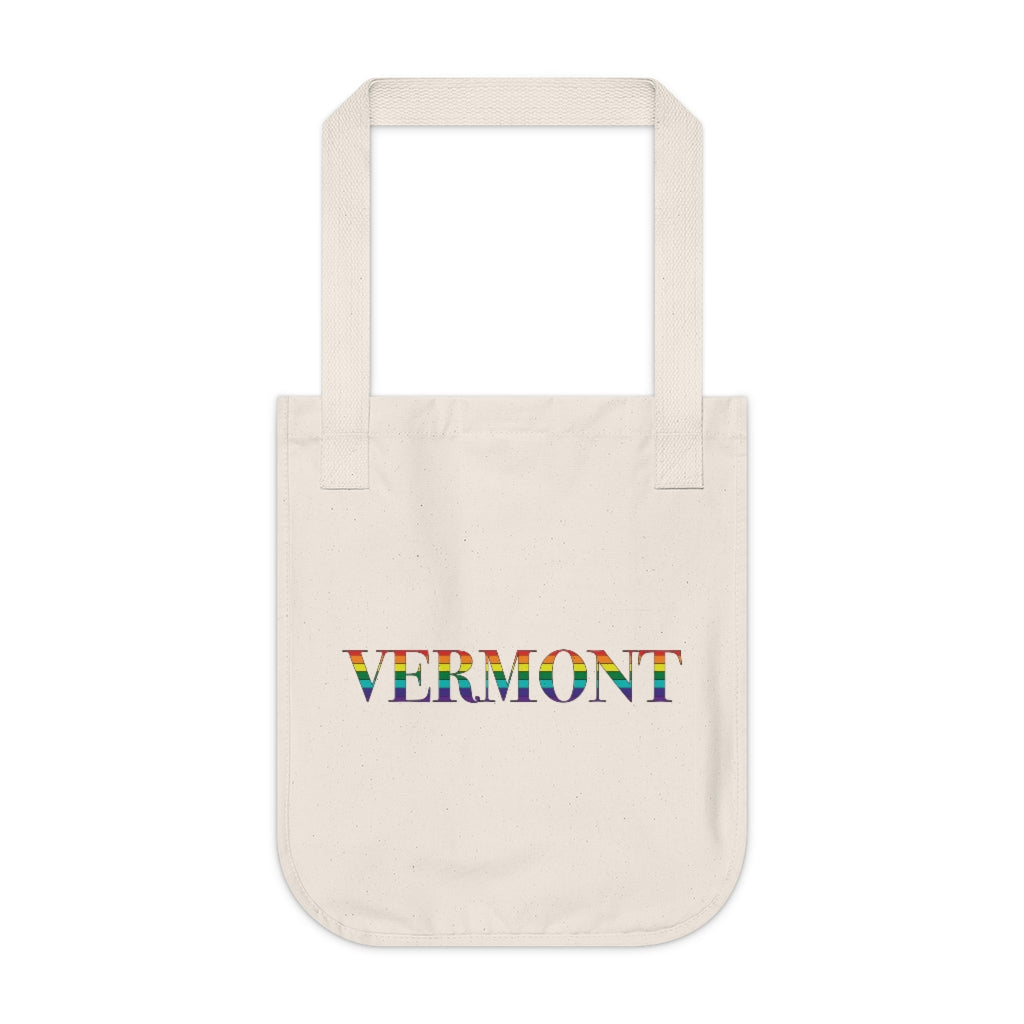 Vermont Rainbow Organic Canvas Tote Bag