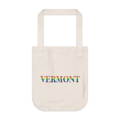 Vermont Rainbow Organic Canvas Tote Bag