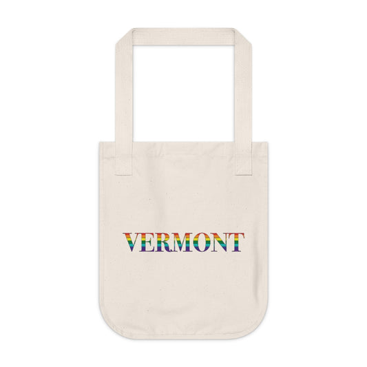 Vermont Rainbow Organic Canvas Tote Bag