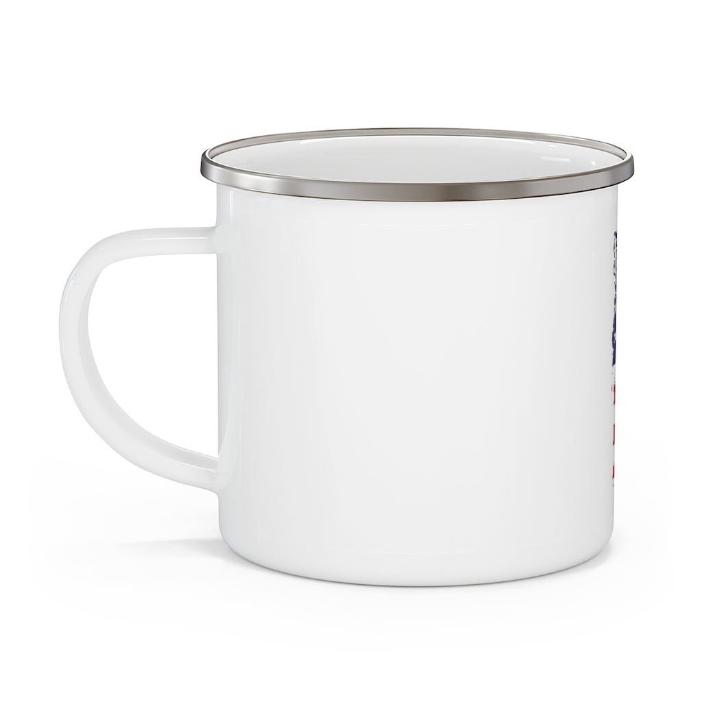 Vermont American Flag Enamel Camping Mug