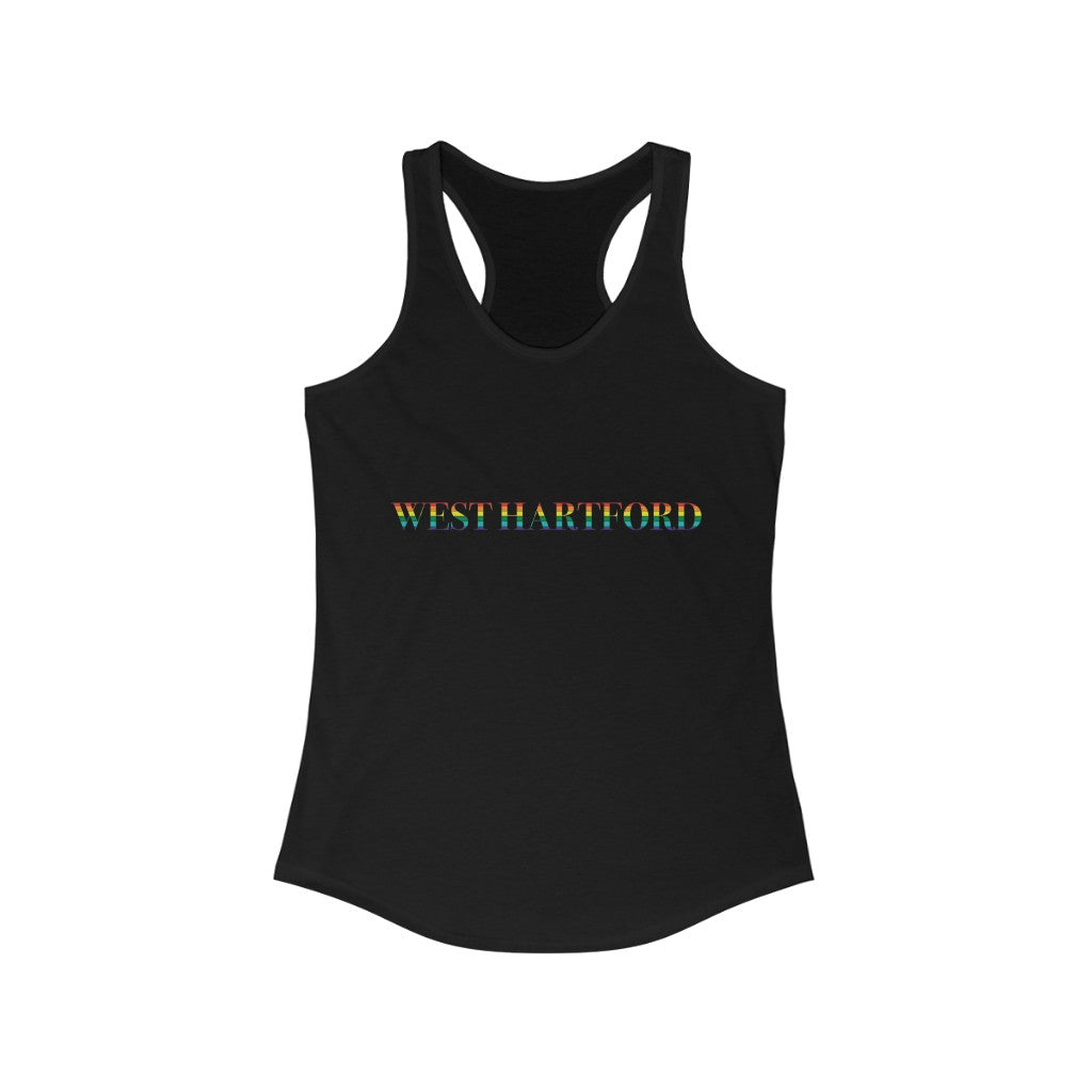 West Hartford Rainbow tank top.  West Hartford Connecticut tee shirts, hoodies sweatshirts, mugs, other apparel, home gifts, and souvenirs.  10% of the Proceeds of this collection will be donated to a Connecticut LGBTQ organization. Free USA shipping. 