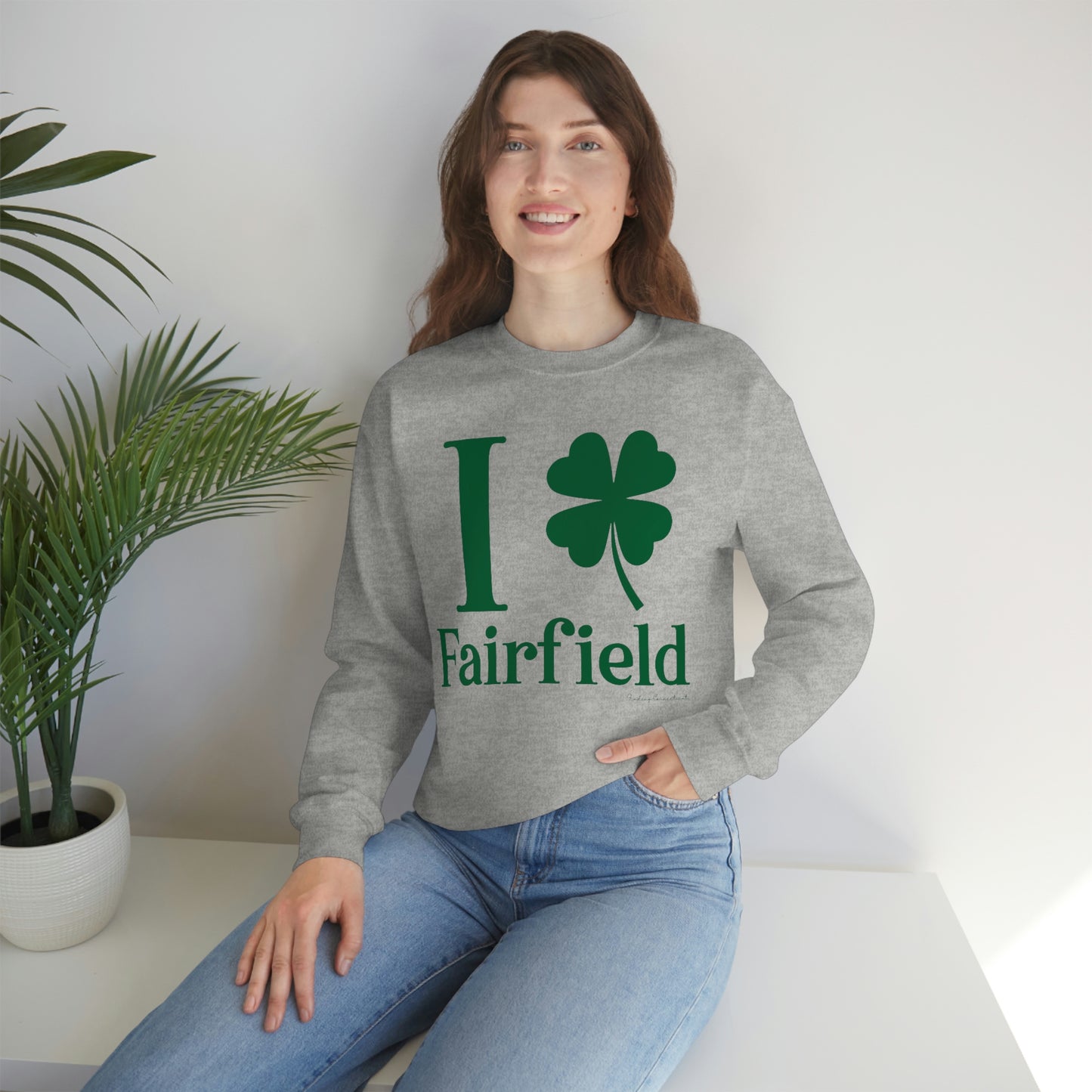 I Clover Fairfield (Green) Unisex Heavy Blend™ Crewneck Sweatshirt