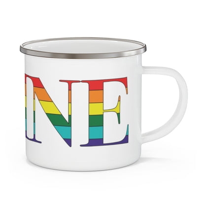 Maine Rainbow  Enamel Camping Mug