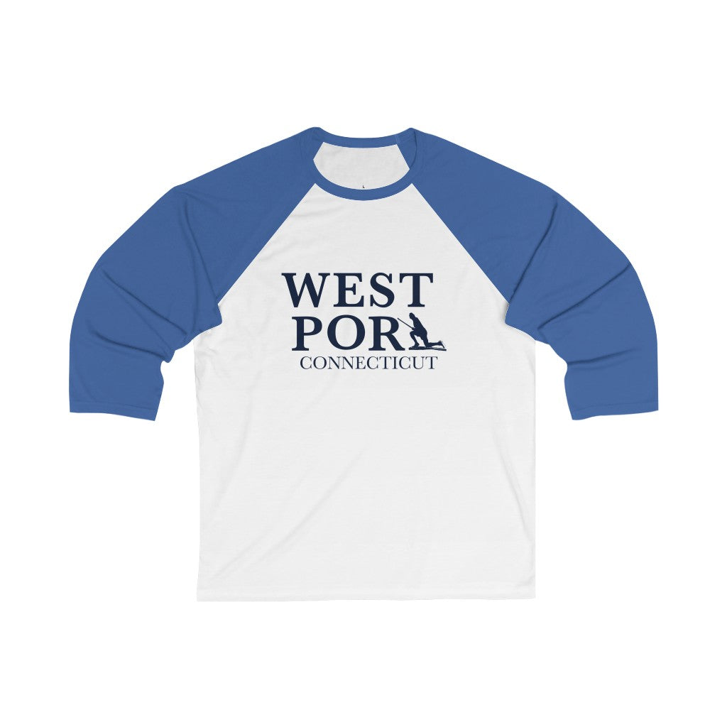  Westport Connecticut  Unisex 3/4 Sleeve Baseball Tee