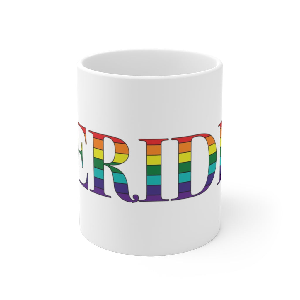 Meriden Rainbow White Ceramic Mug