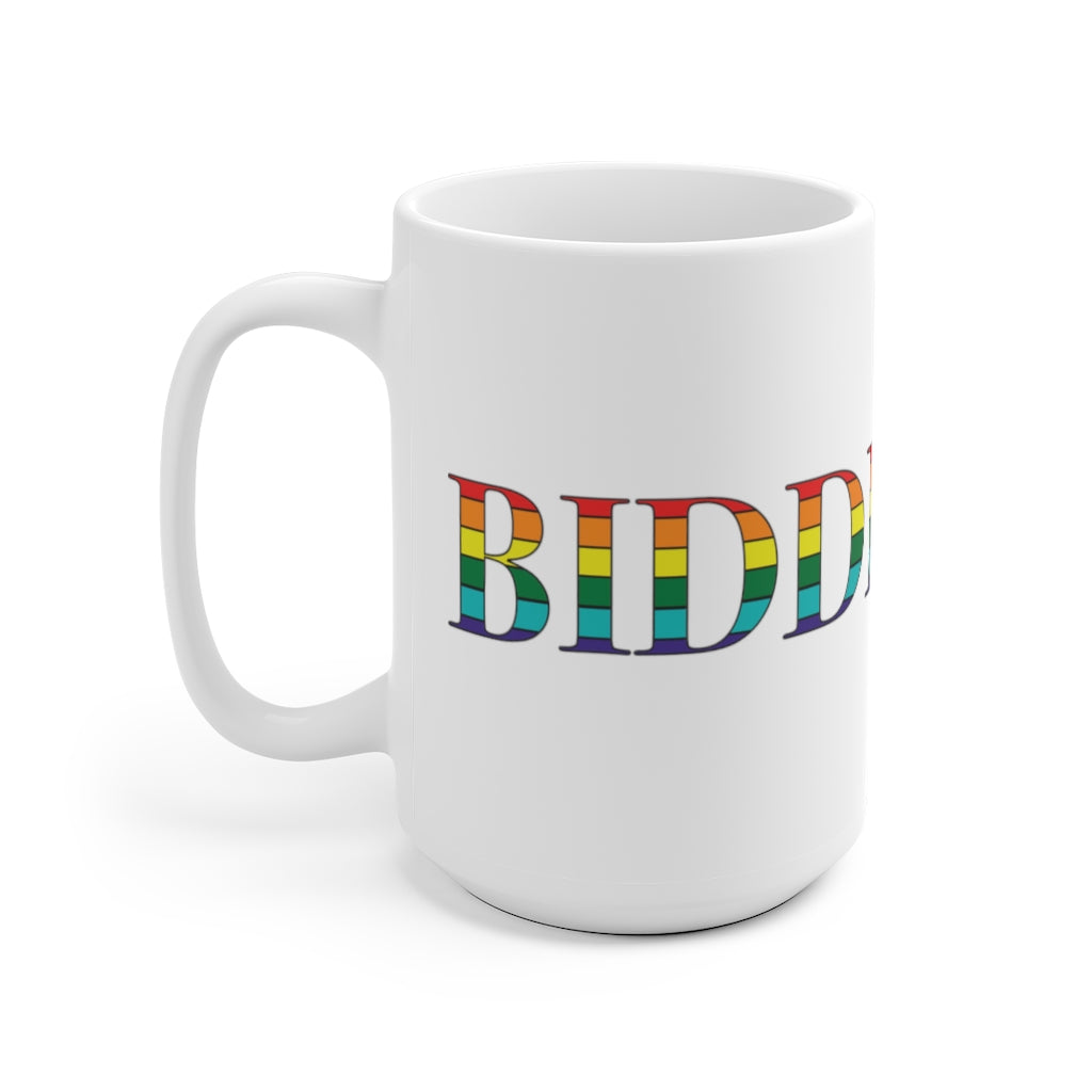 Biddeford Rainbow White Ceramic Mug