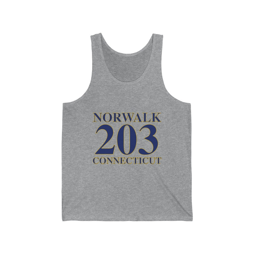 Norwalk 203 Connecticut Unisex Jersey Tank