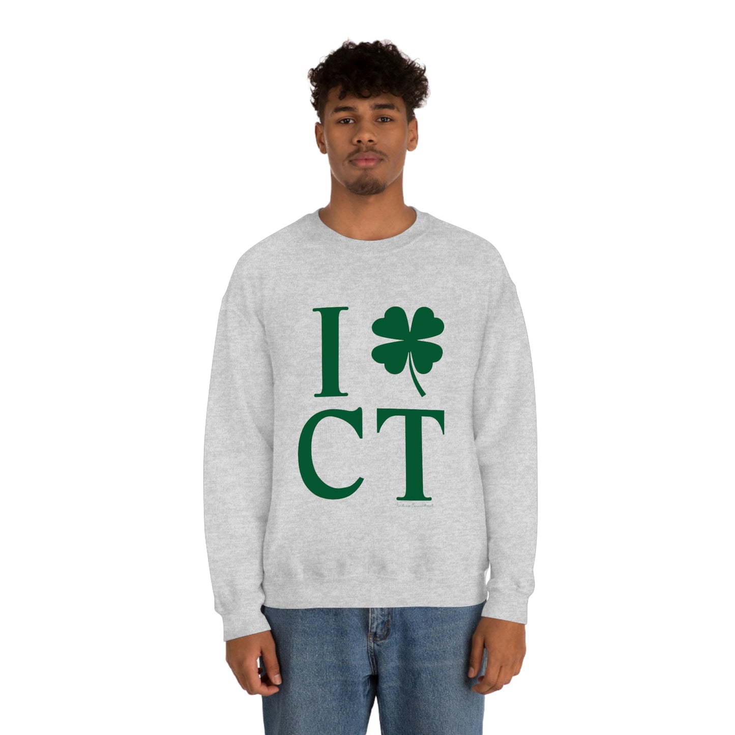 I Clover CT (Green) Unisex Heavy Blend™ Crewneck Sweatshirt