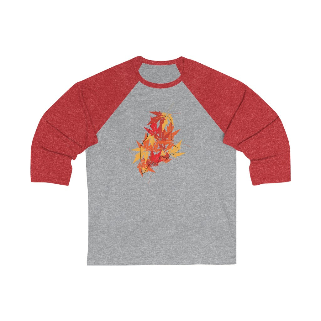 Maine leaves baseball tee shirt