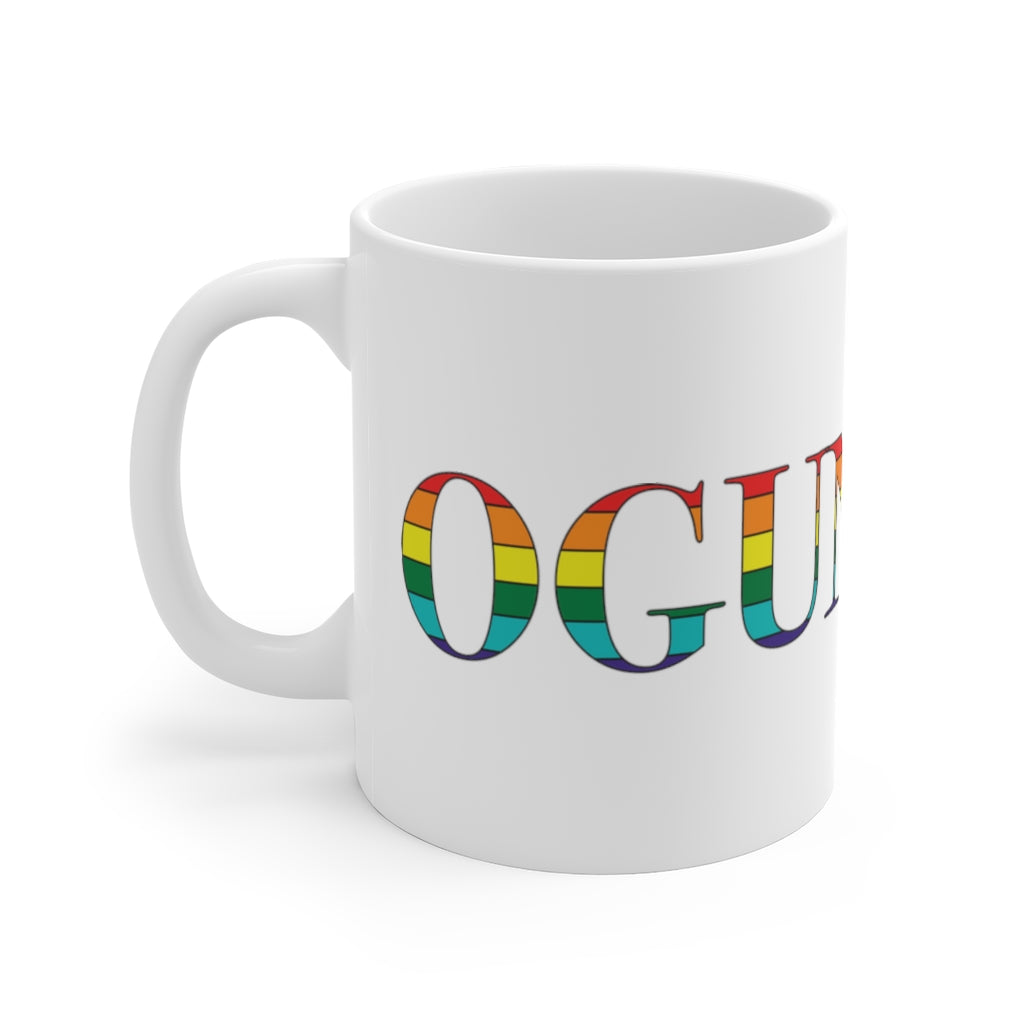 Ogunquit Rainbow White Ceramic Mug