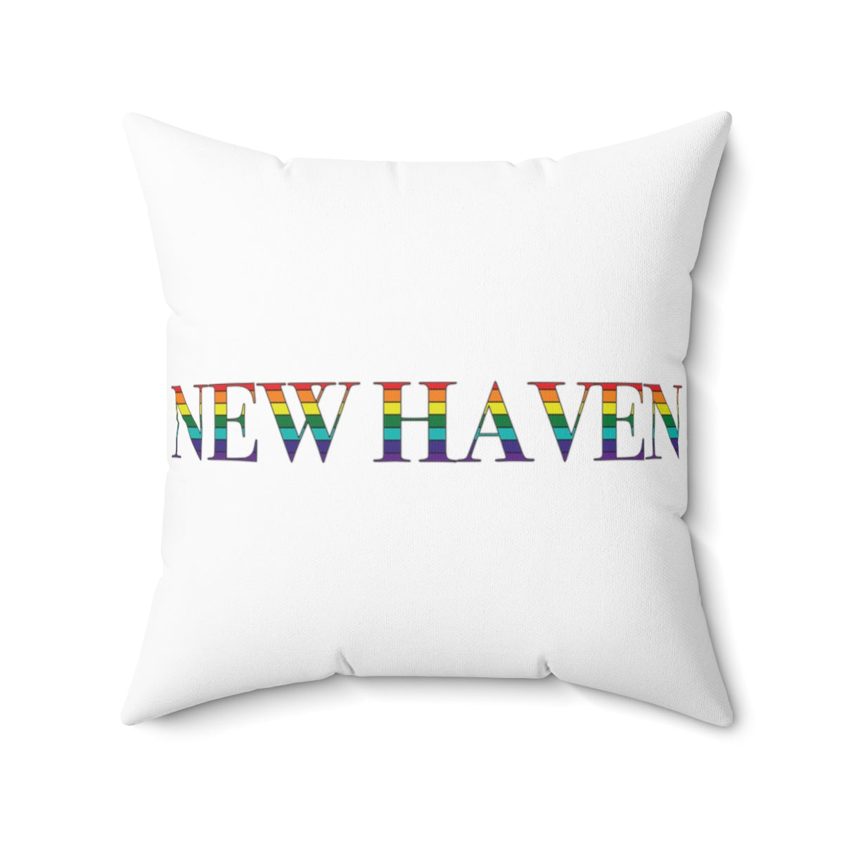 New Haven Rainbow Spun Polyester Square Pillow 