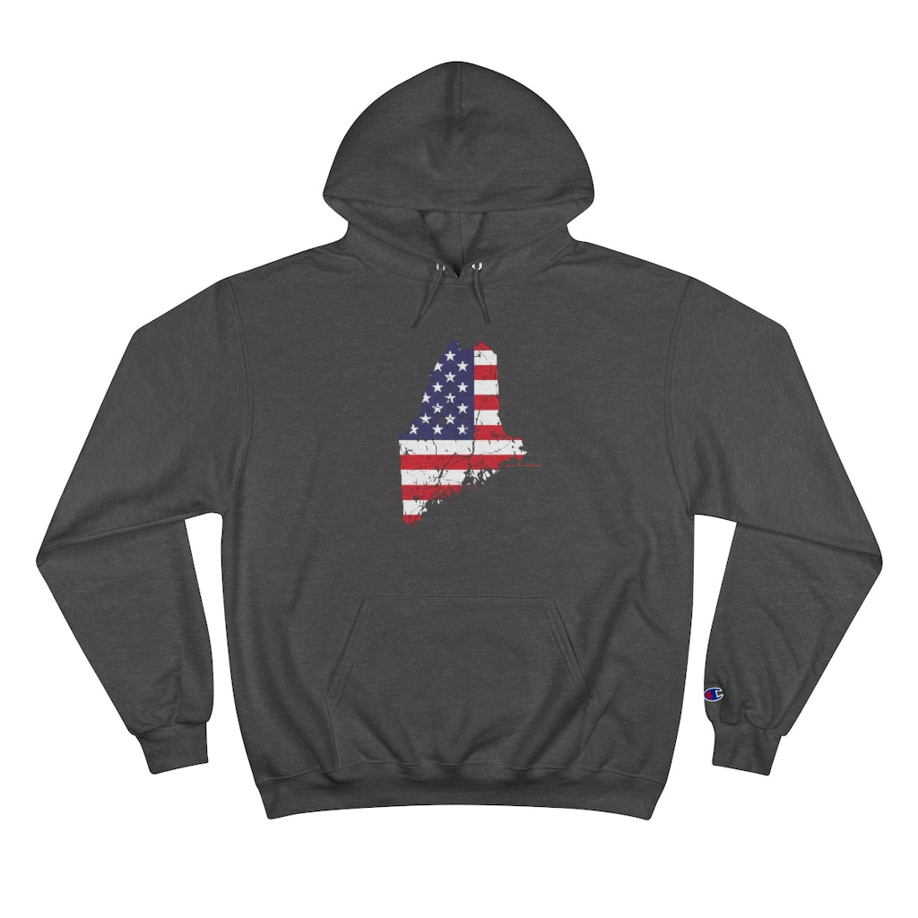 Maine American Flag Champion Hoodie