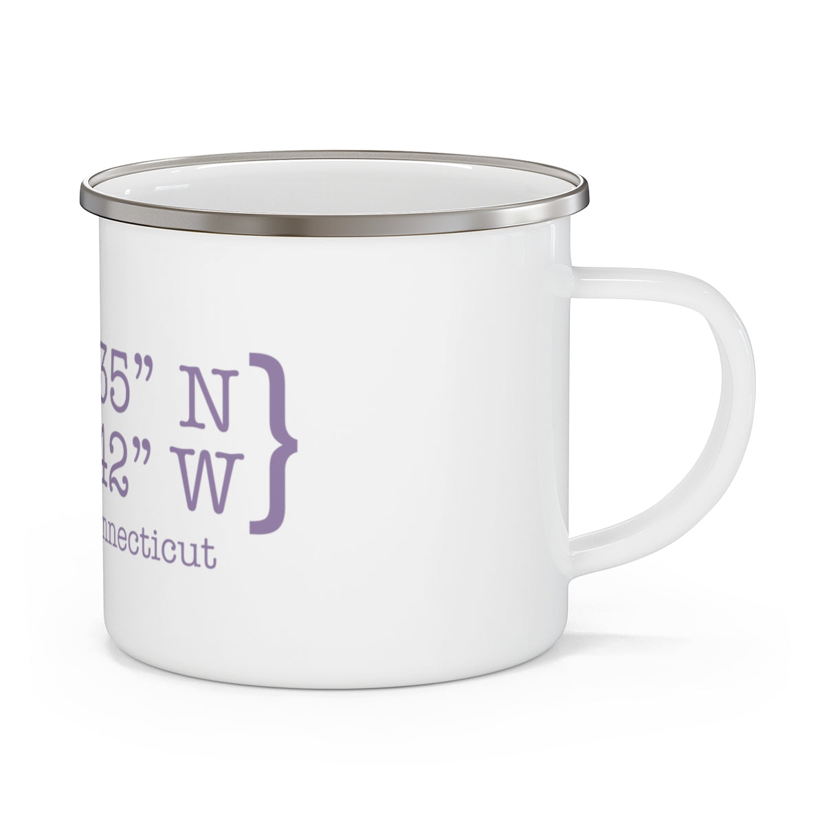 Greenwich Coordinates Enamel Camping Mug